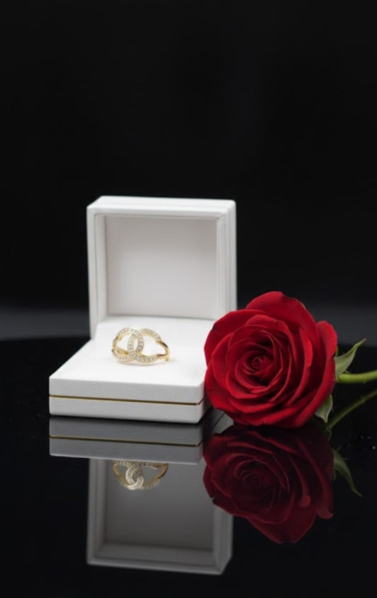 טבעת זהב אלכסה