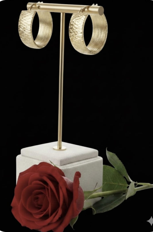 עגילי זהב אנה