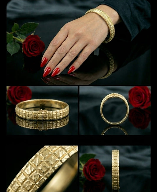 צמיד זהב ענבר