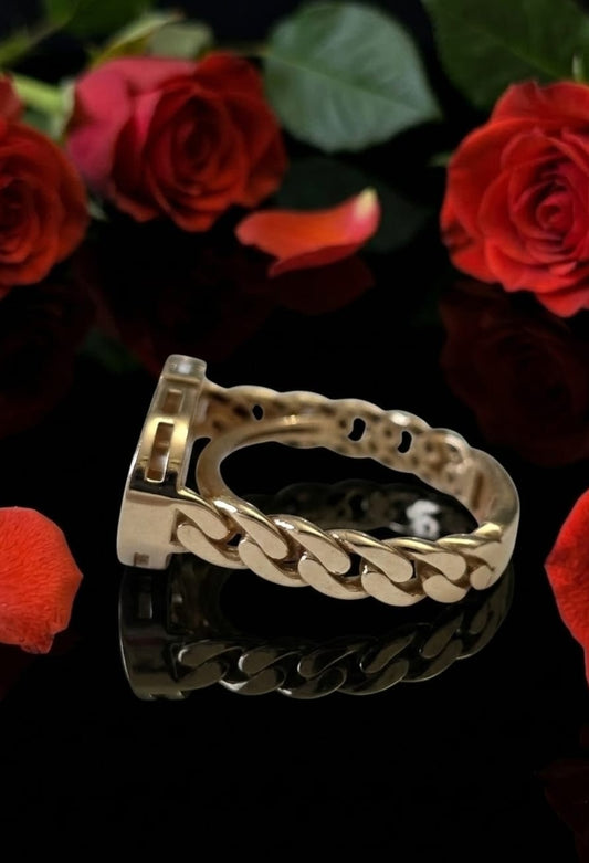 טבעת זהב דליה