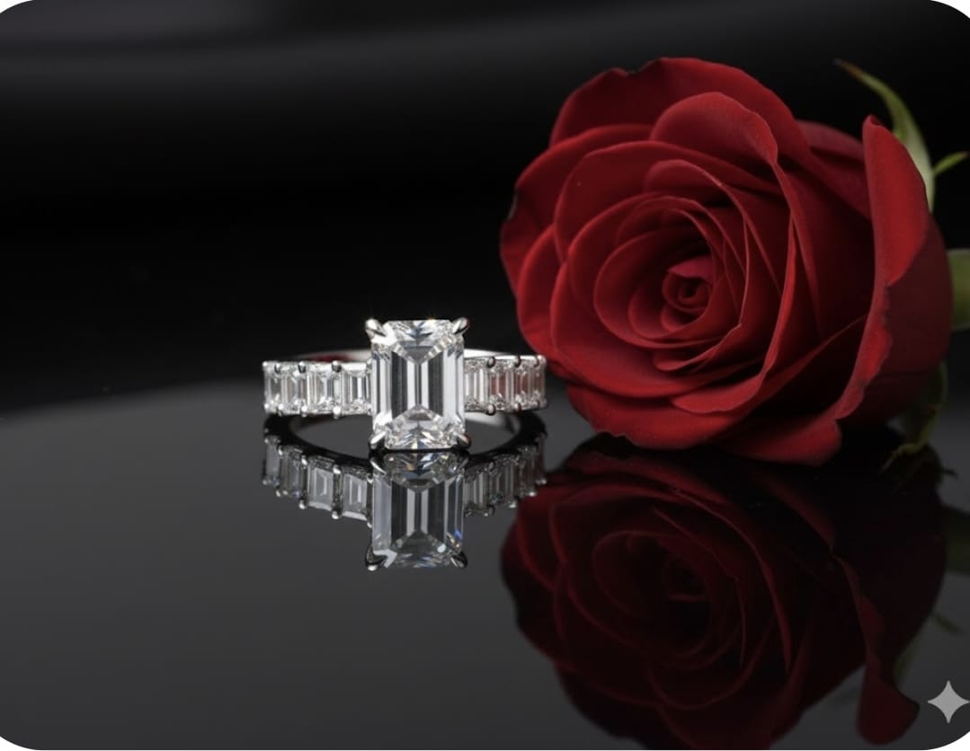 טבעת זהב עם יהלומי מעבדה ליזה