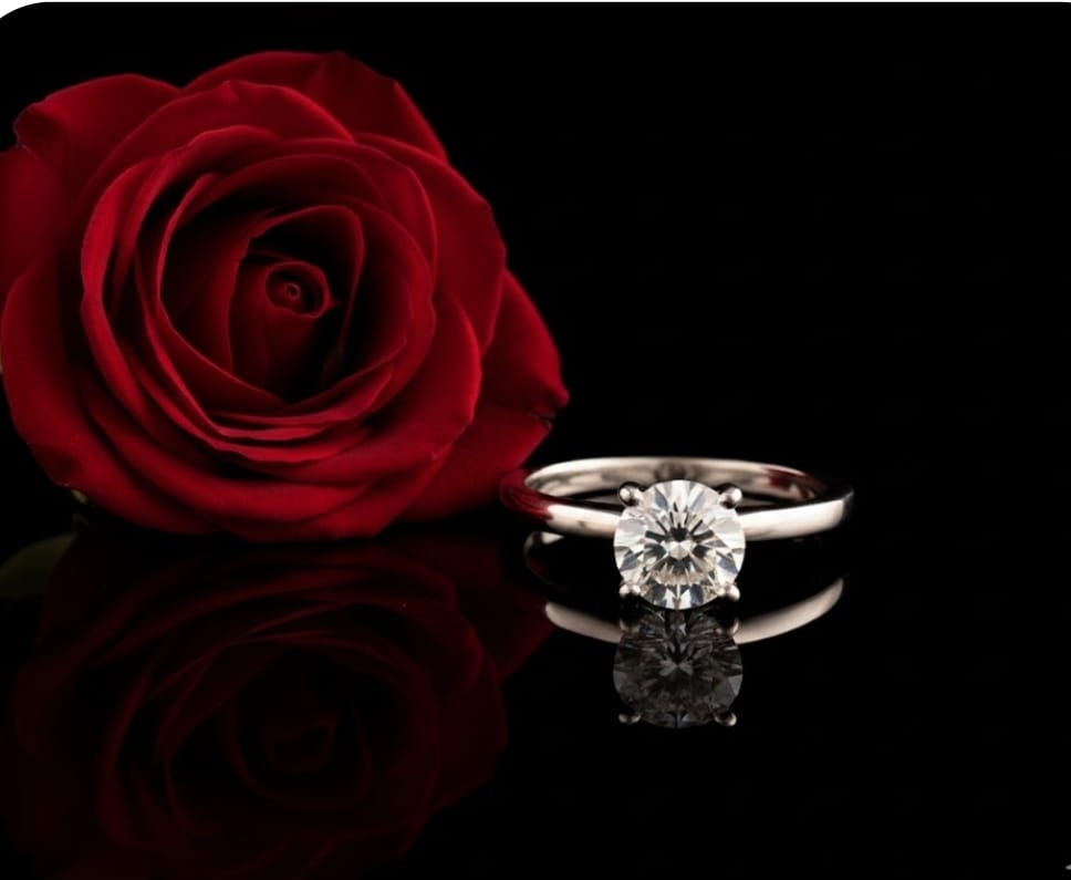 טבעת זהב יהלומי מעבדה קרין