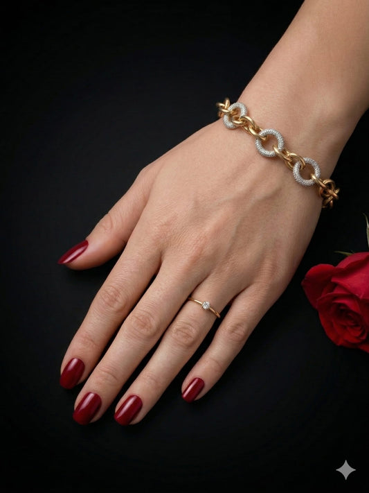 צמיד זהב חוליות אידי