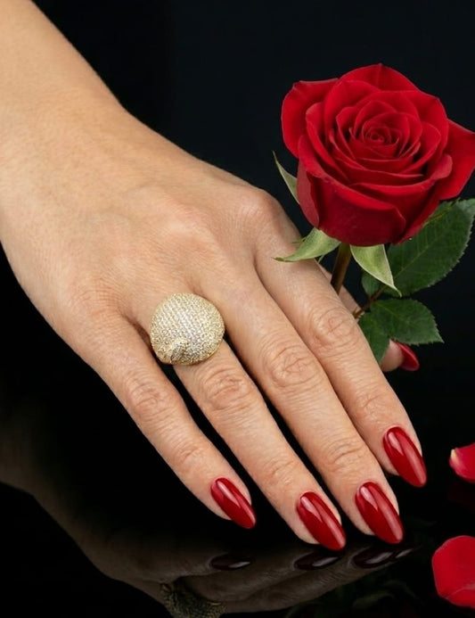 טבעת זהב רותם