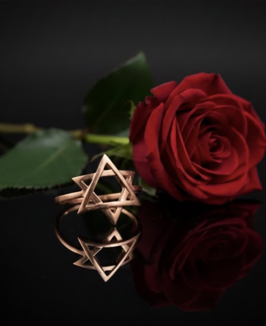 טבעת זהב דקל