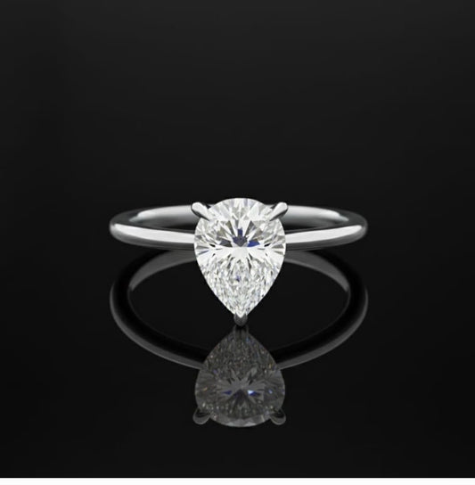 טבעת יהלום מעבדה 2 קראט