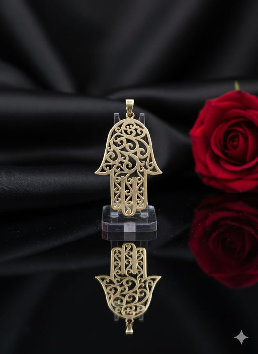 תליון זהב חמסה שוהם