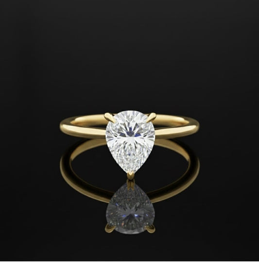 טבעת יהלום מעבדה 3 קראט