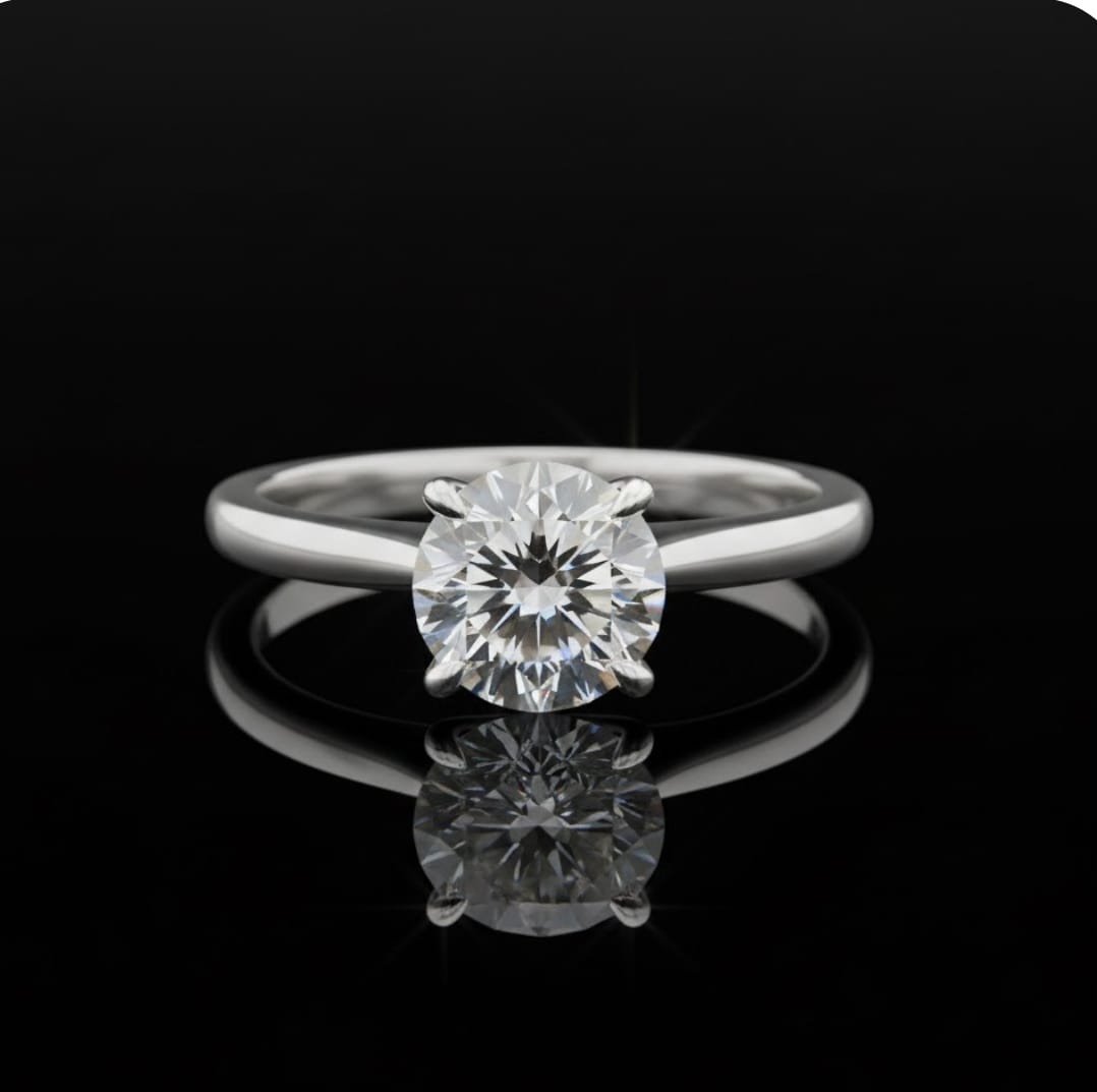 טבעת סוליטר יהלום מעבדה 1.5 קראט