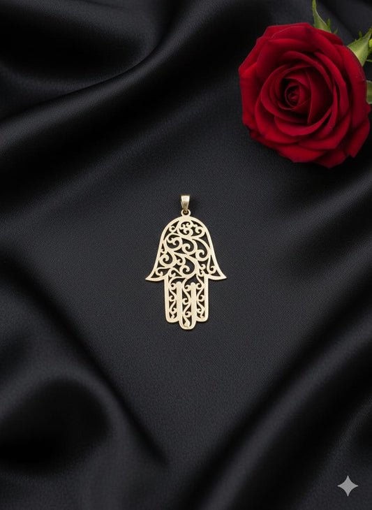 תליון זהב חמסה שוהם