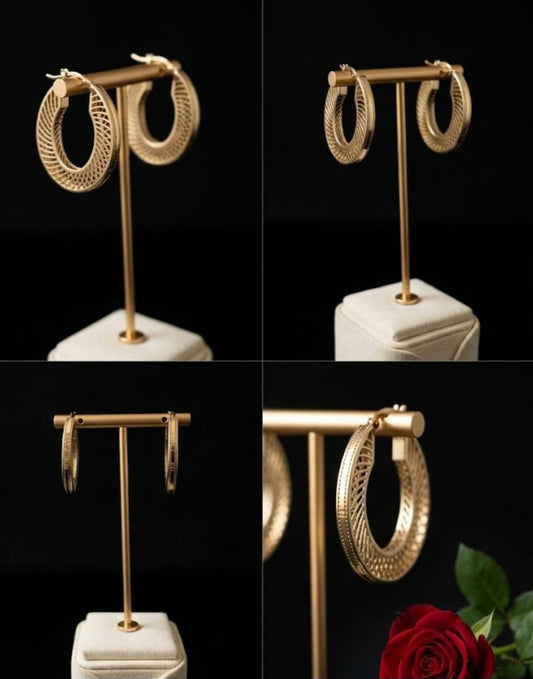 עגילי חישוק גל