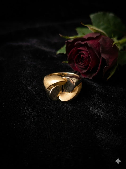 טבעת זהב אינטרלייס