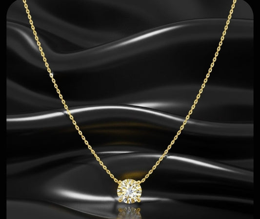 שרשרת סוליטר יהלום מעבדה – 5 קראט