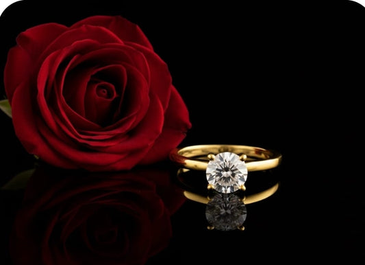 טבעת זהב יהלומי מעבדה קרין