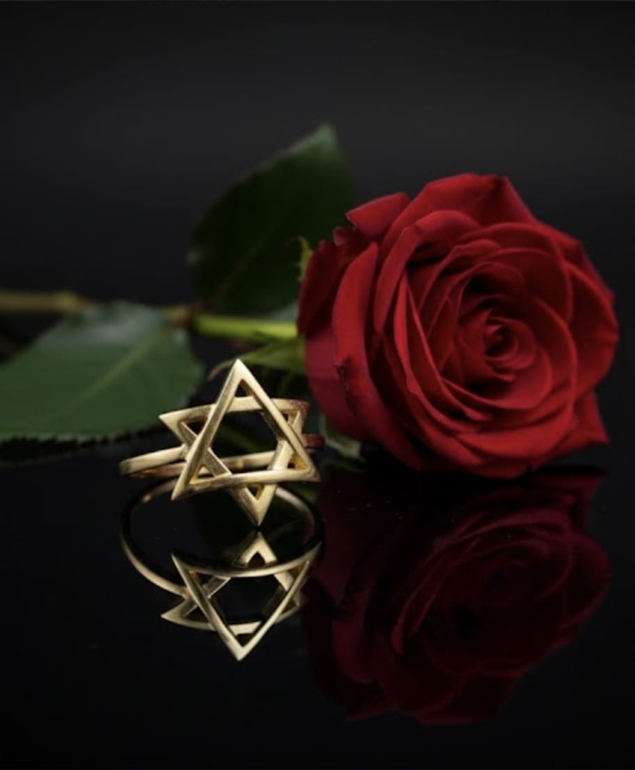 טבעת זהב דקל