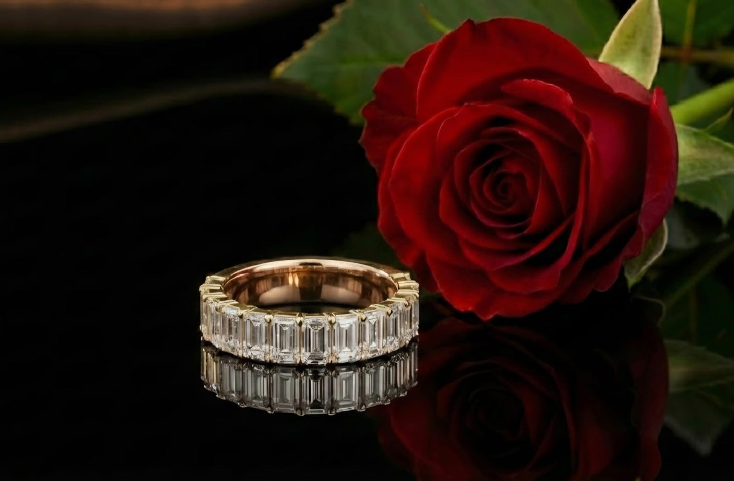 טבעת זהב עם יהלומי מעבדה תאלין