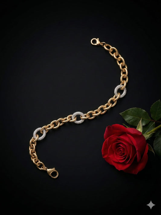 צמיד זהב חוליות אידי