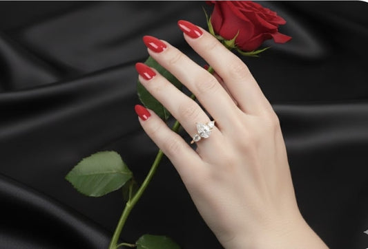 טבעת זהב עם יהלומי מעבדה אשלי