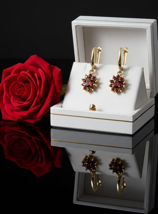 עגילי זהב אלמה