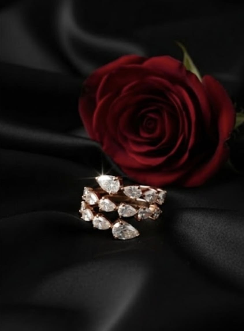 טבעת זהב יהלומי מעבדה רז