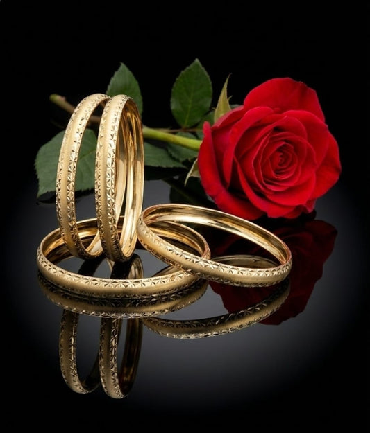 צמיד זהב קשיח עדן