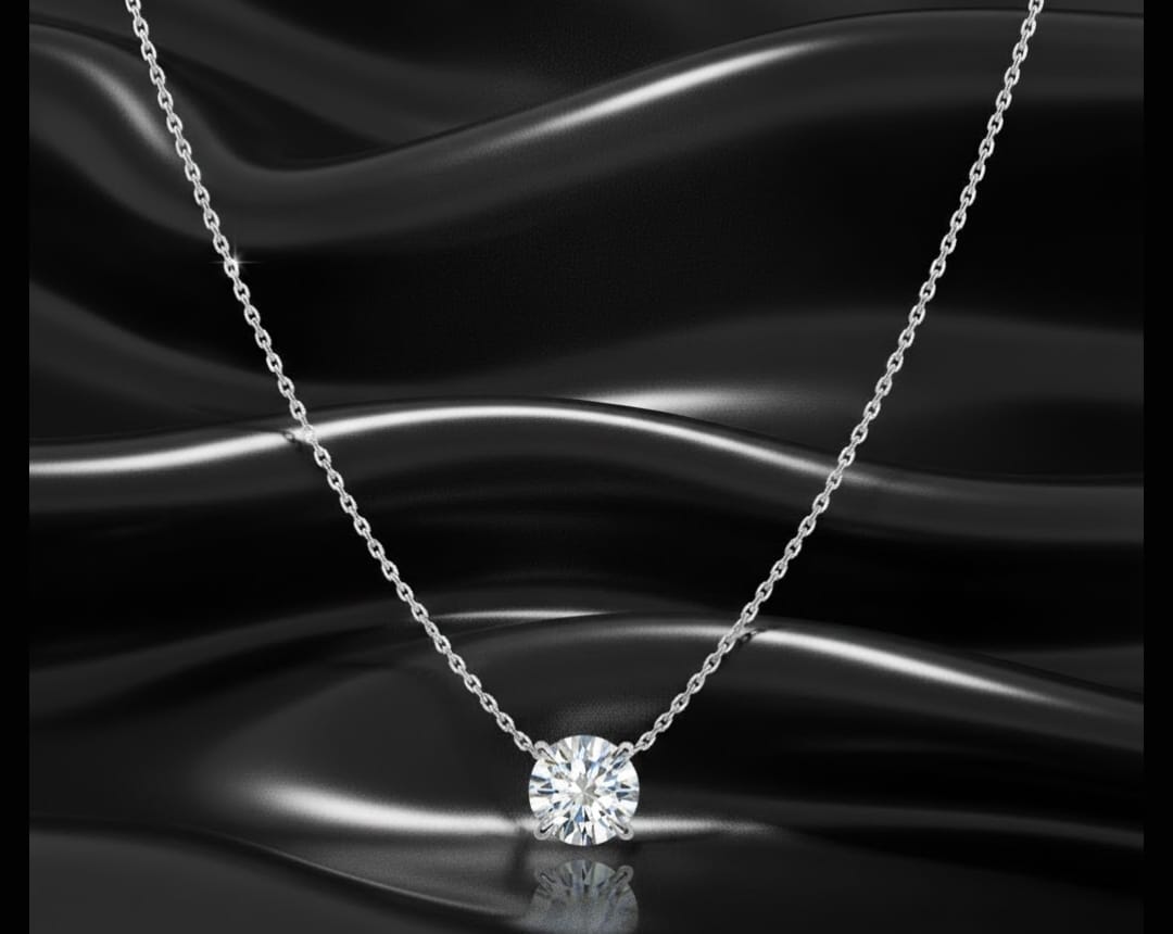 שרשרת סוליטר יהלום מעבדה – 2 קראט