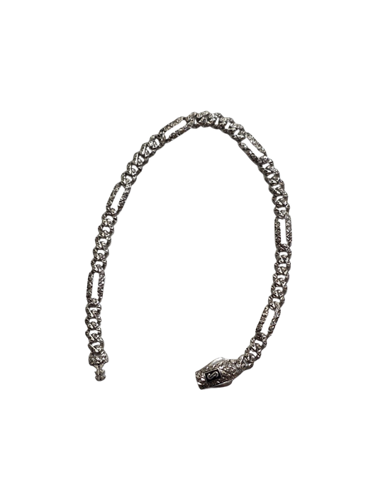 צמיד מונאקו זהב לבן