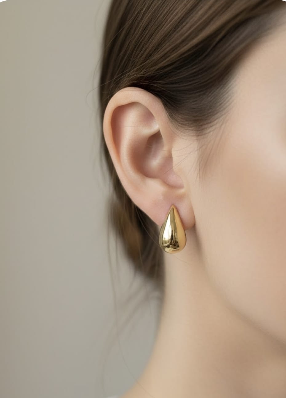 עגילי זהב אלמה