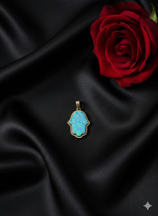 תליון זהב חמסה מיתר