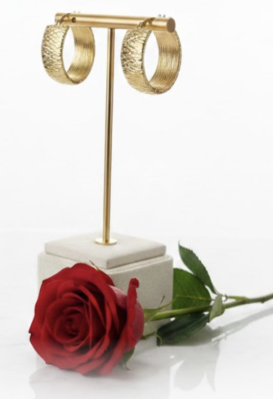 עגילי זהב אלונה