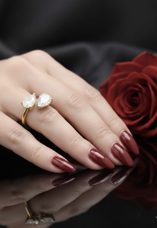 טבעת זהב עם יהלומי מעבדה אודיה