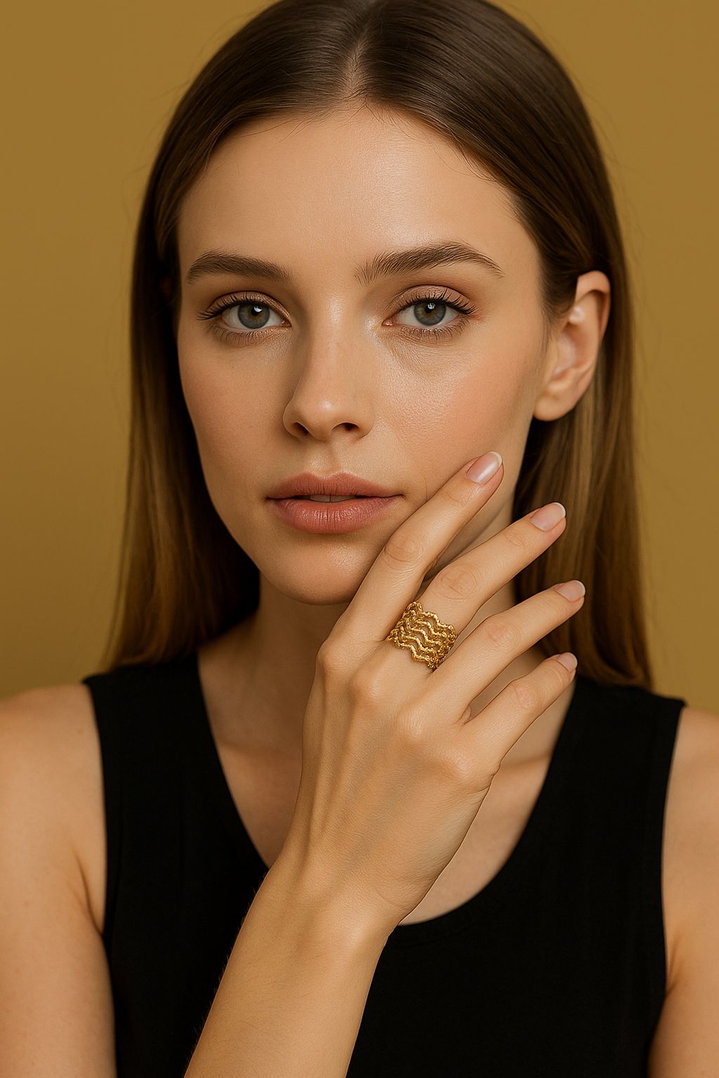 טבעת ״ גלי זהב״