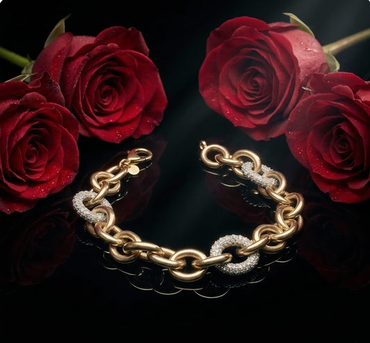 צמיד זהב חוליות יערה