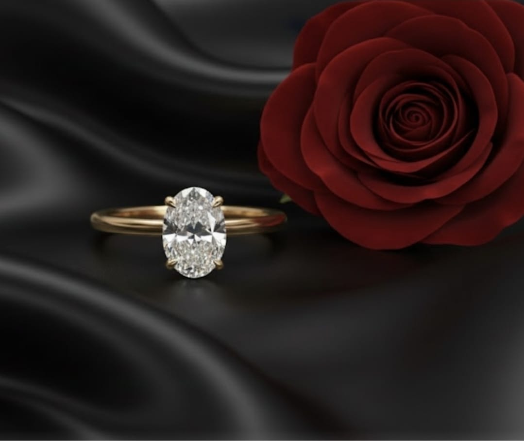 טבעת זהב עם יהלומי מעבדה רותם