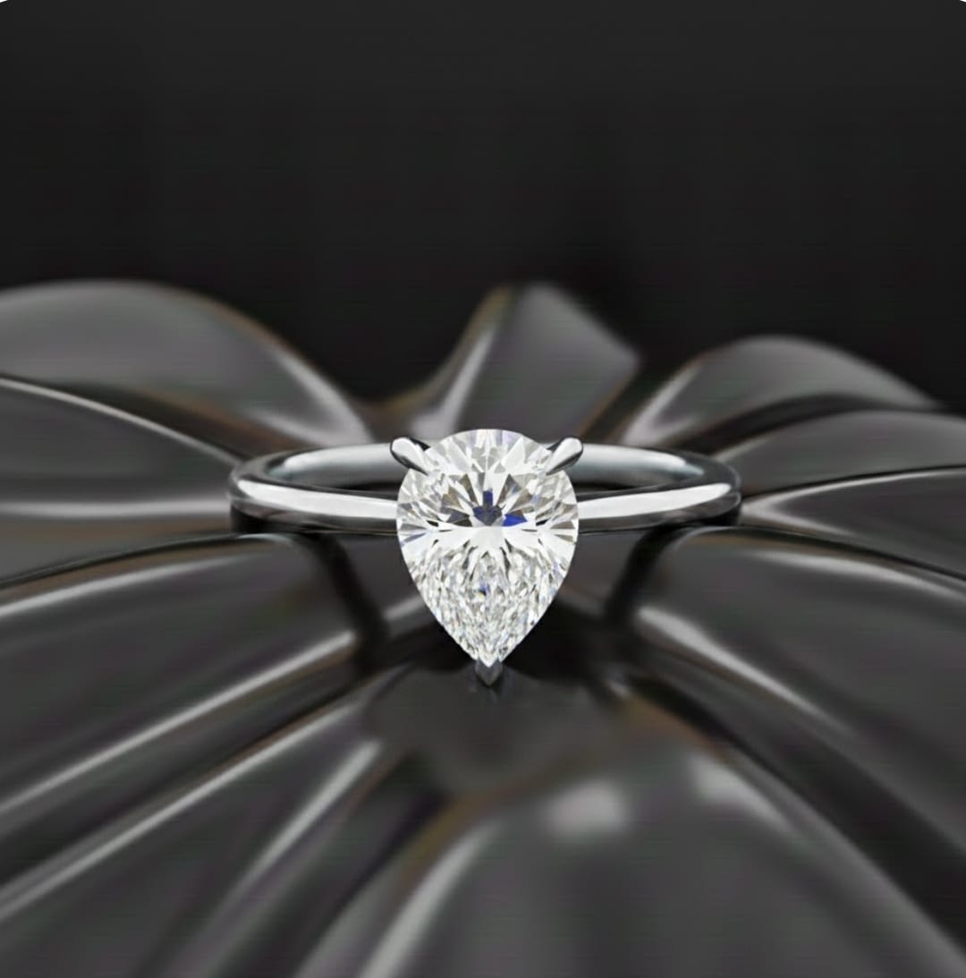 טבעת יהלום מעבדה 3 קראט